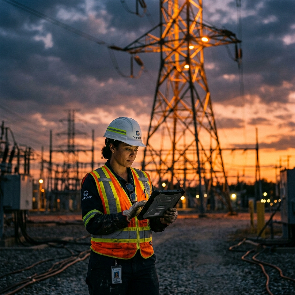 Trident Associates engineer at infrastructure site